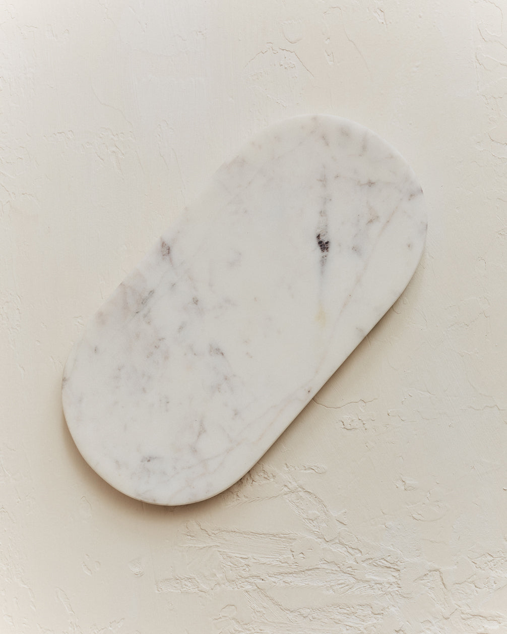 Oval Norse Marble Serving Board in White