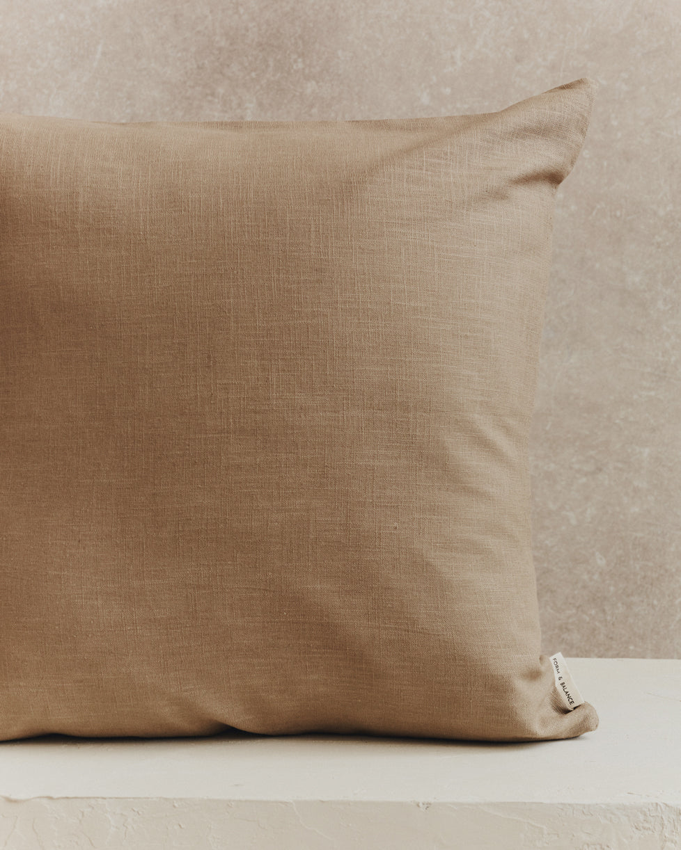 Plain Linen Cushion Cover | Stone