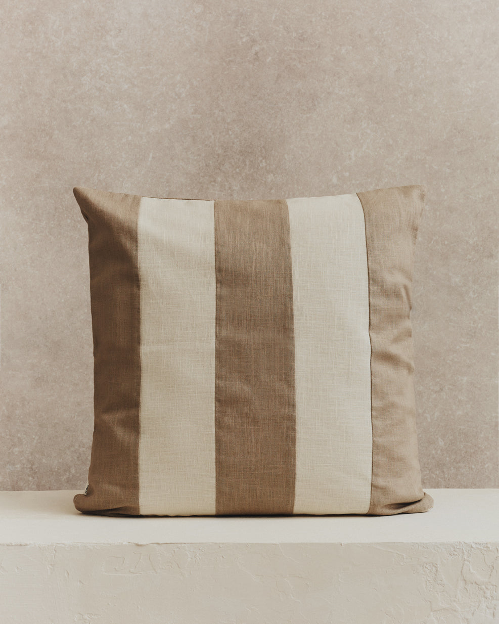 Maxi Stripe Cushion Cover | Stone and Ecru