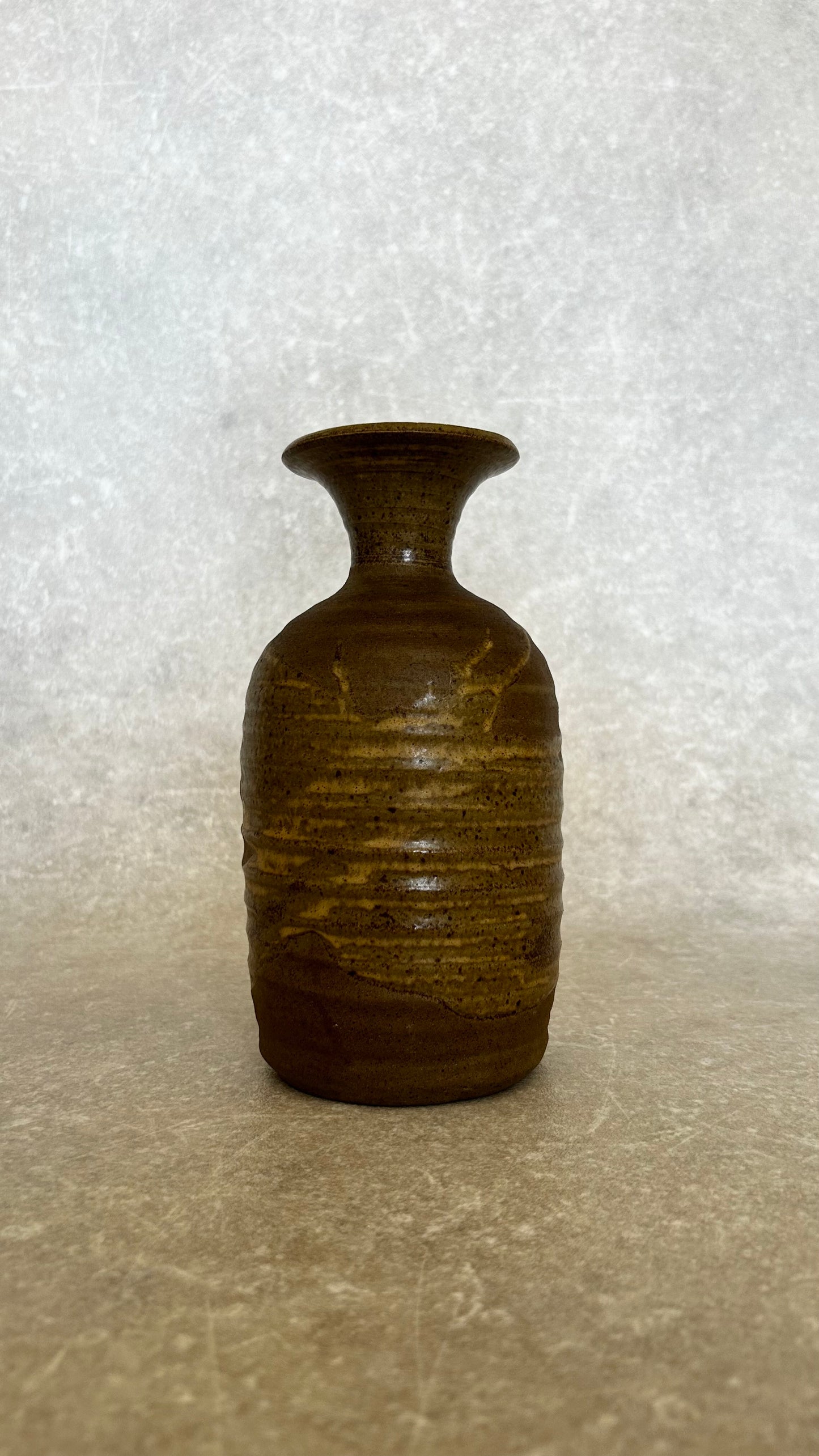 Vintage Brown Pottery Vase