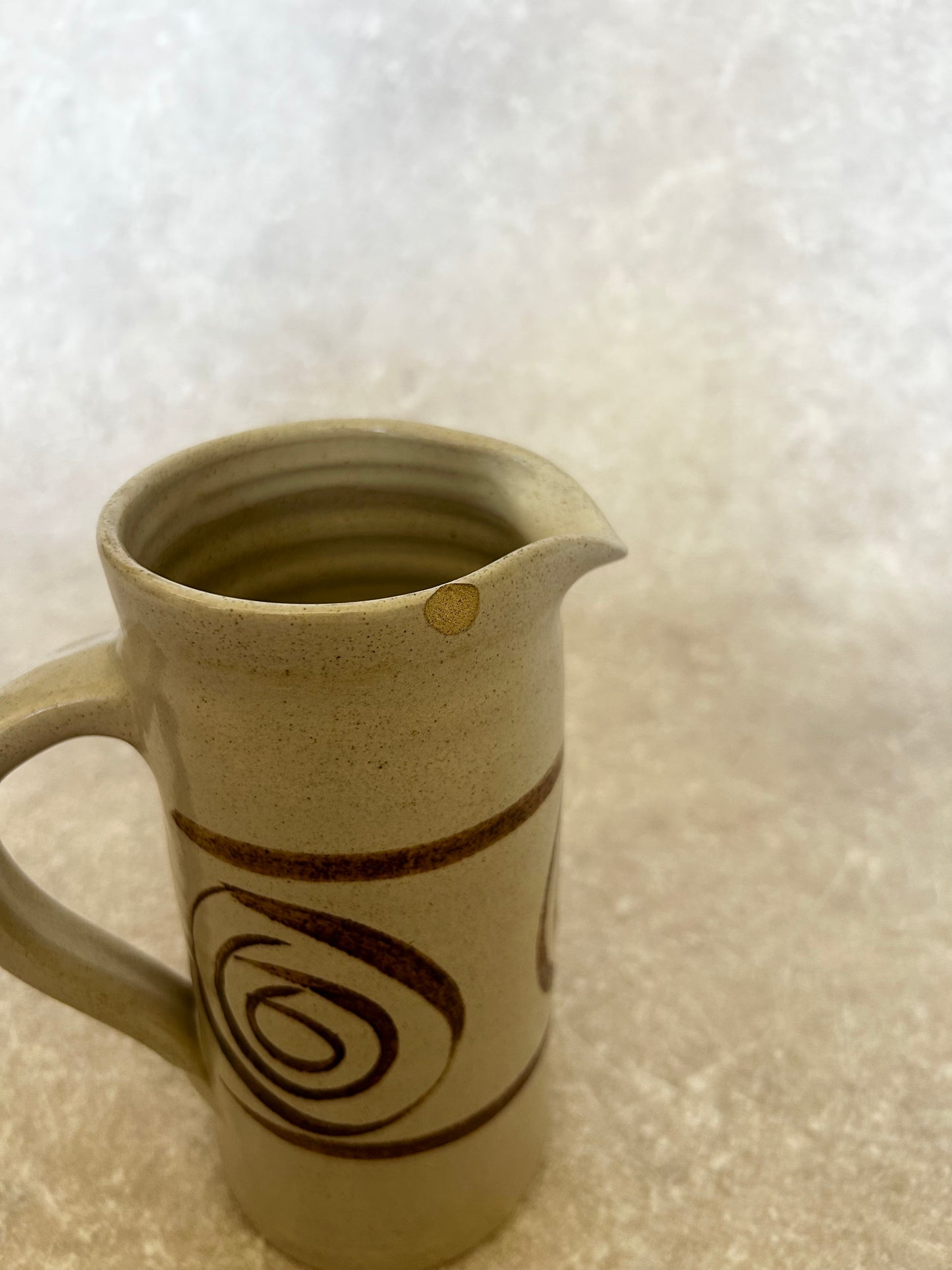 Vintage Brown Pottery Jug