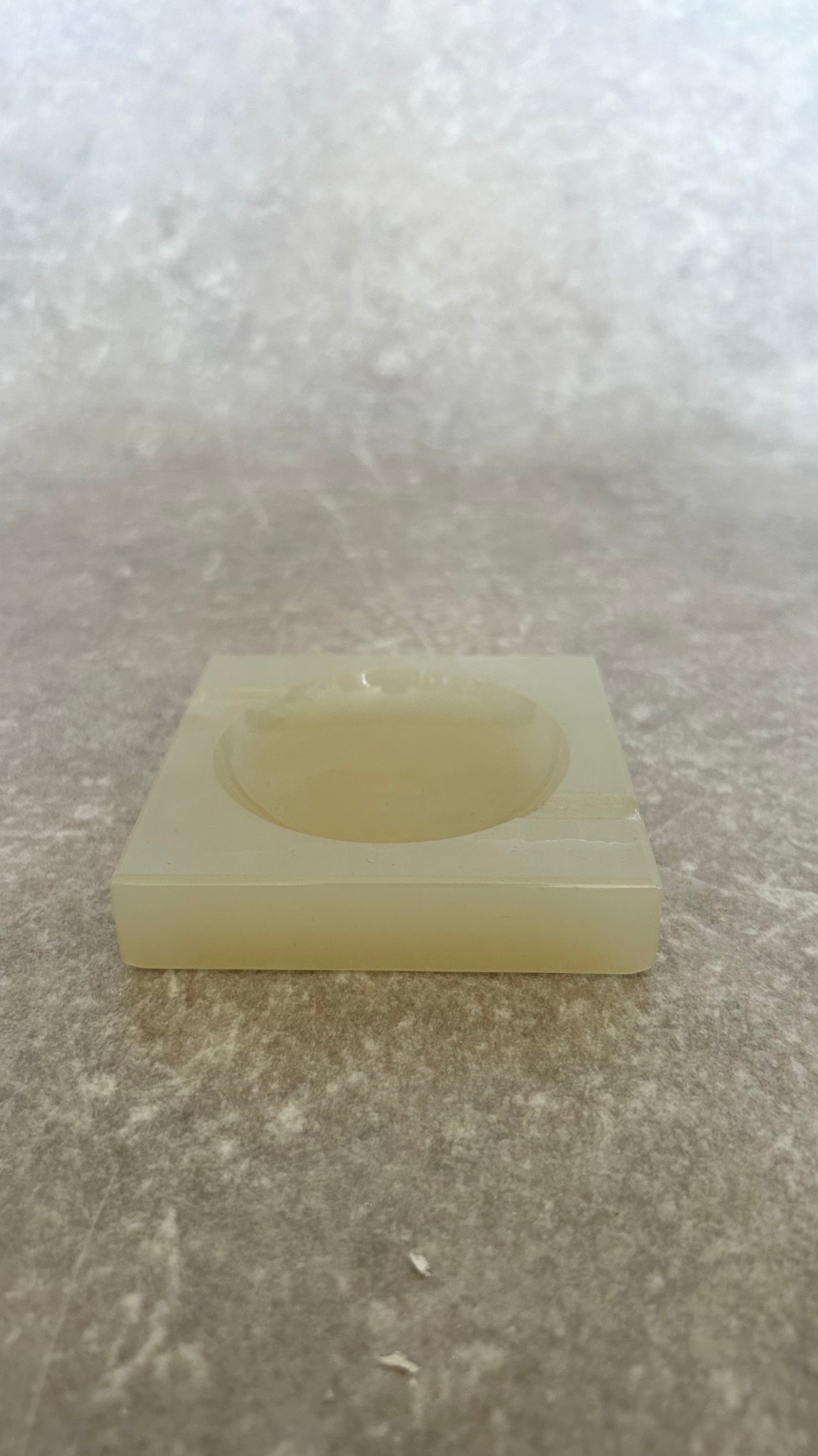 Vintage Cream Onyx Square Trinket Dish