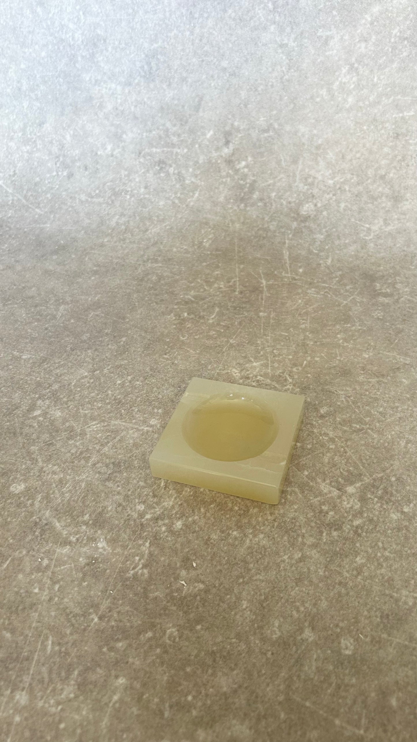 Vintage Cream Onyx Square Trinket Dish