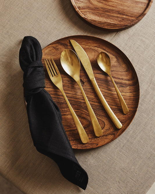 Set of 2 Washed Linen Napkins | Black