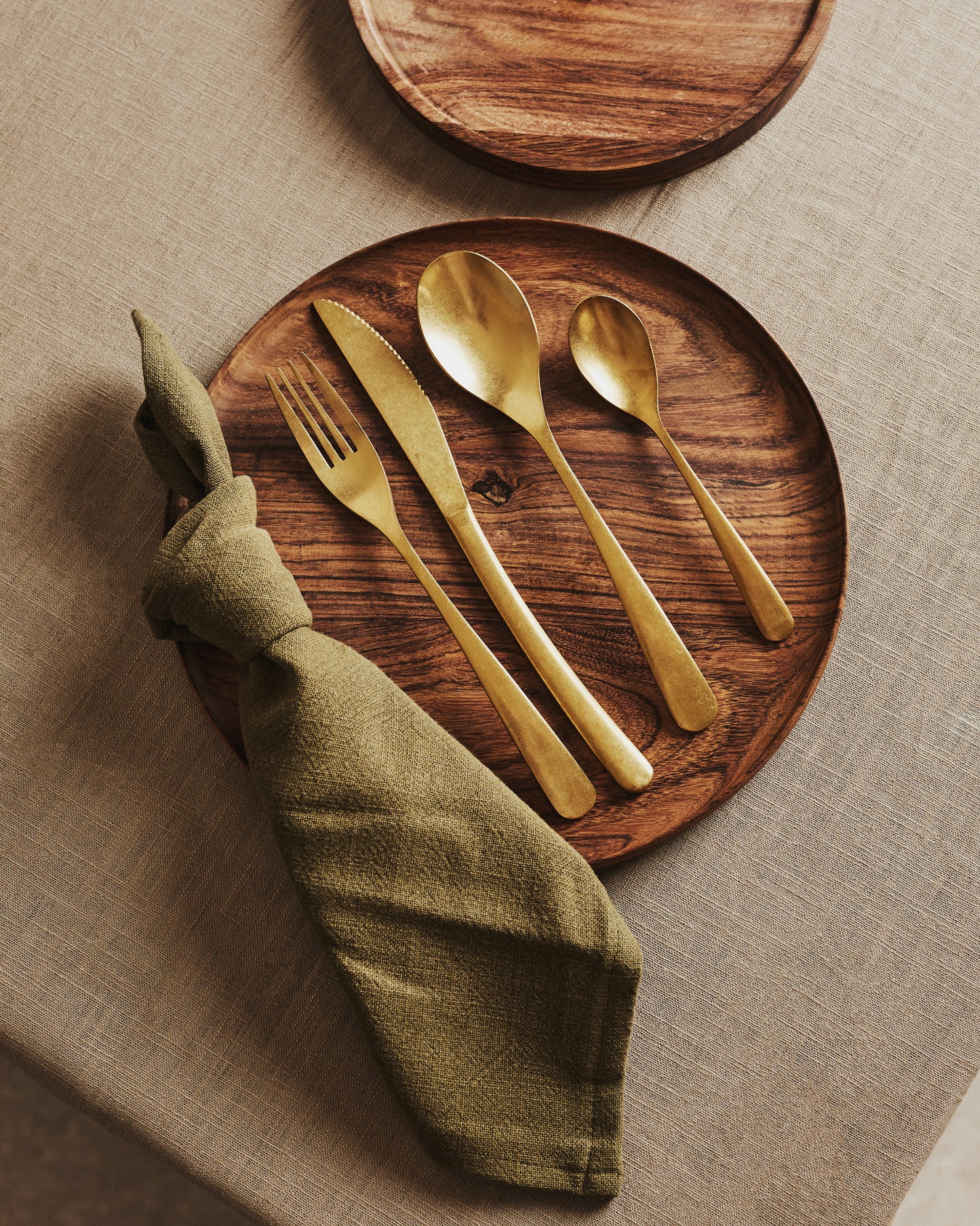 Set of 2 Washed Linen Napkins | Olive