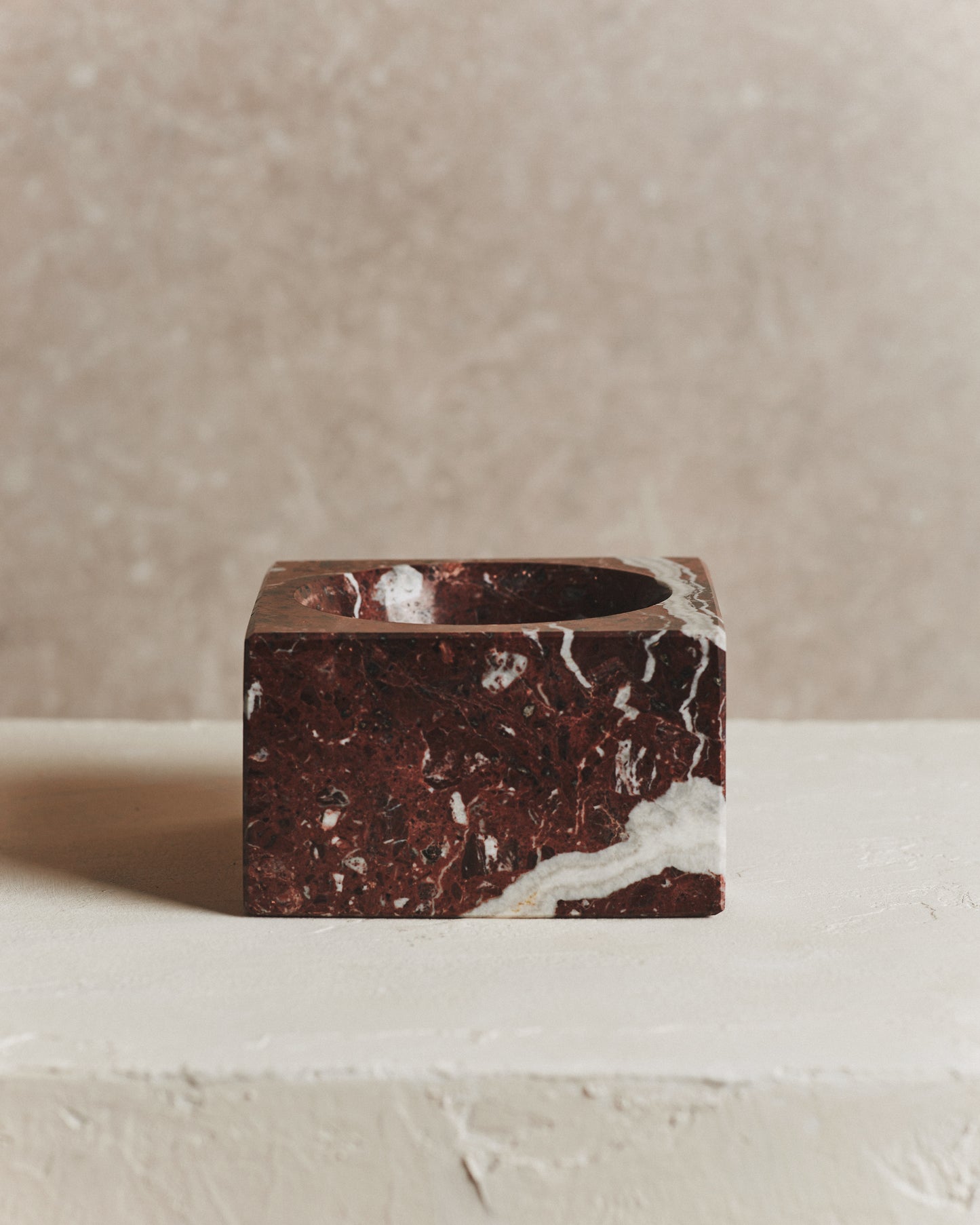 Noble Marble Square Bowl in Wine