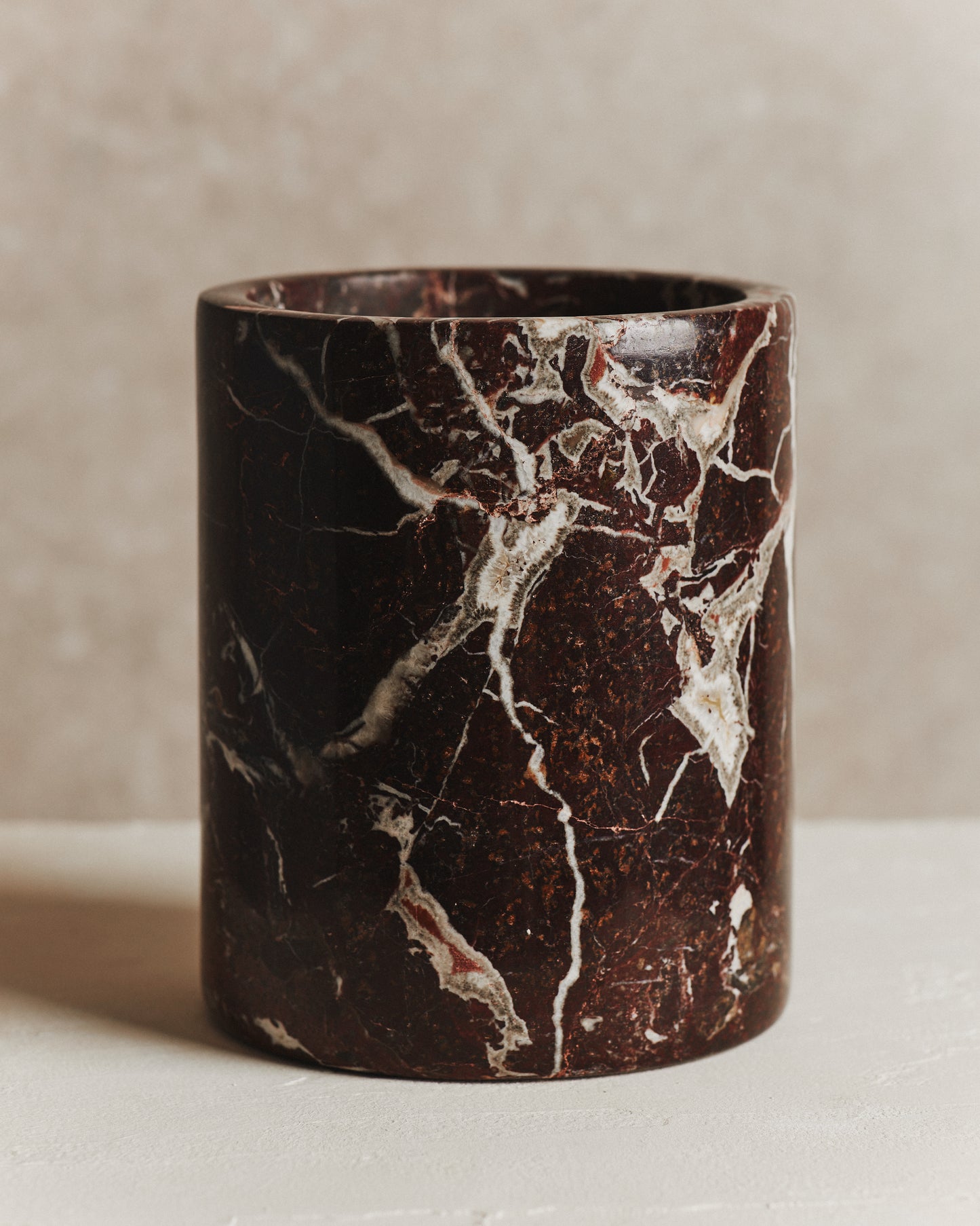 Noble Veined Marble Wine Cooler in Wine