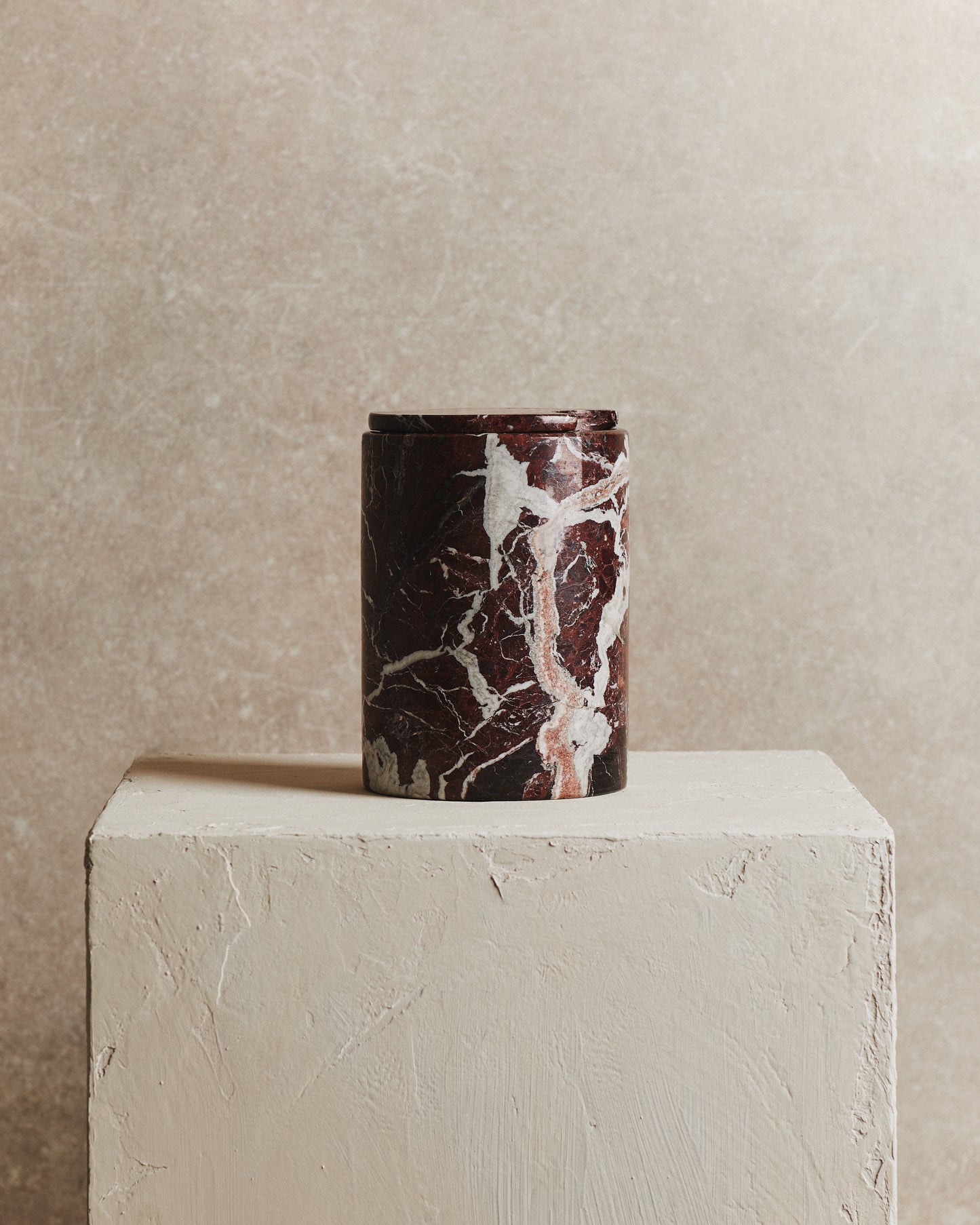 Noble Veined Marble Ice Bucket in Wine