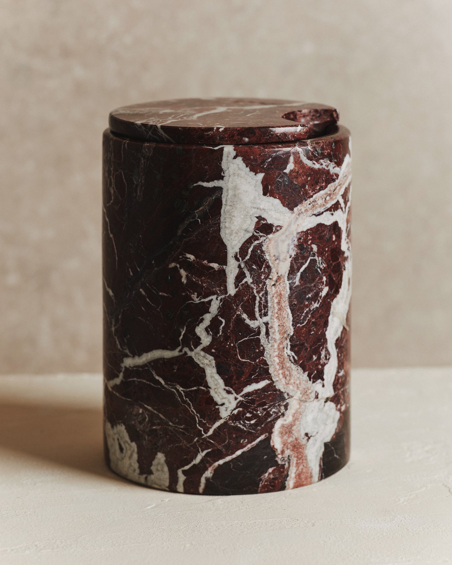 Noble Veined Marble Ice Bucket in Wine