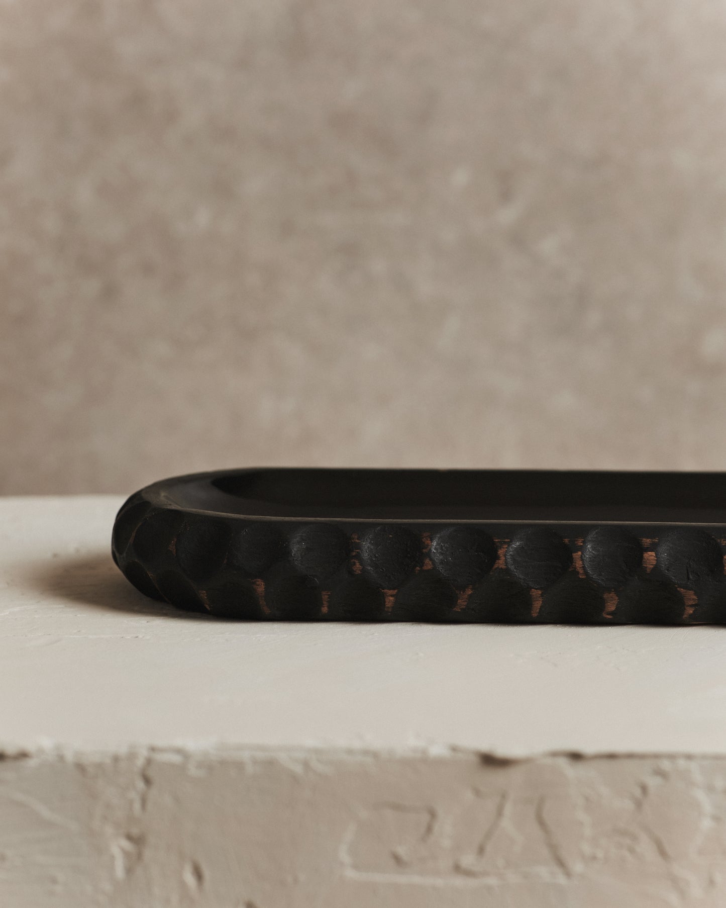 Oryn Black Wooden Serving Dish