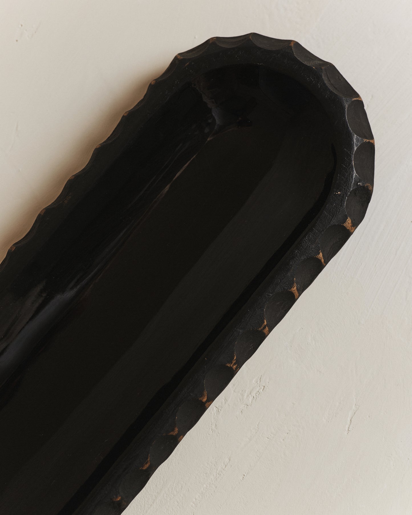 Oryn Black Wooden Serving Dish
