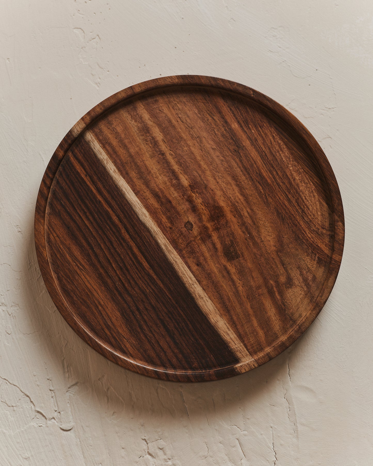 Cora Dark Wood Tray | 20cm Dia