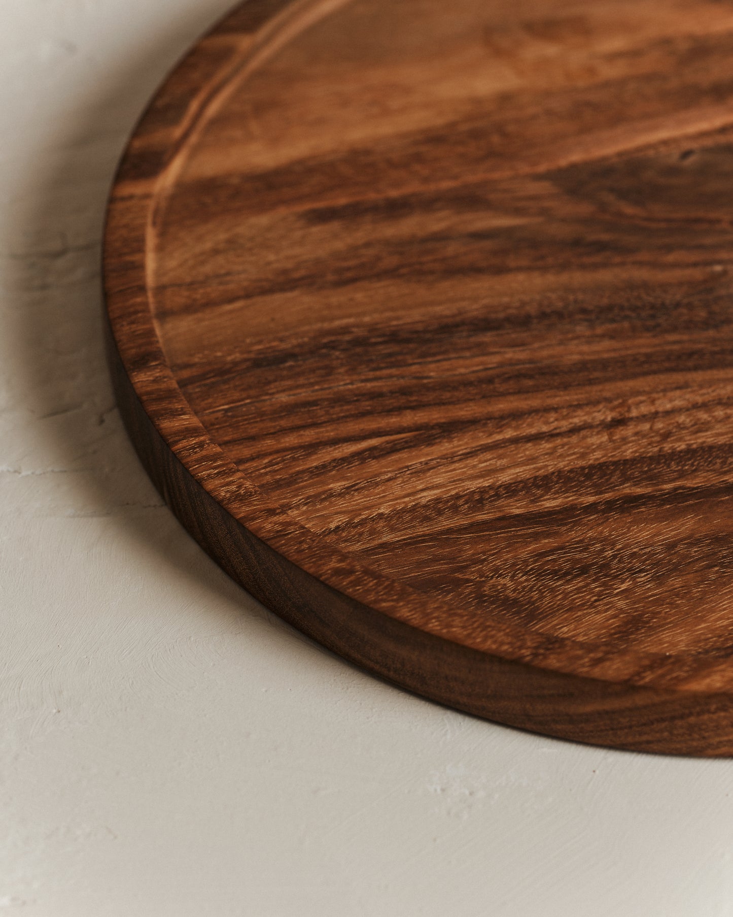 Cora Dark Wood Round Tray | 30.5cm Dia