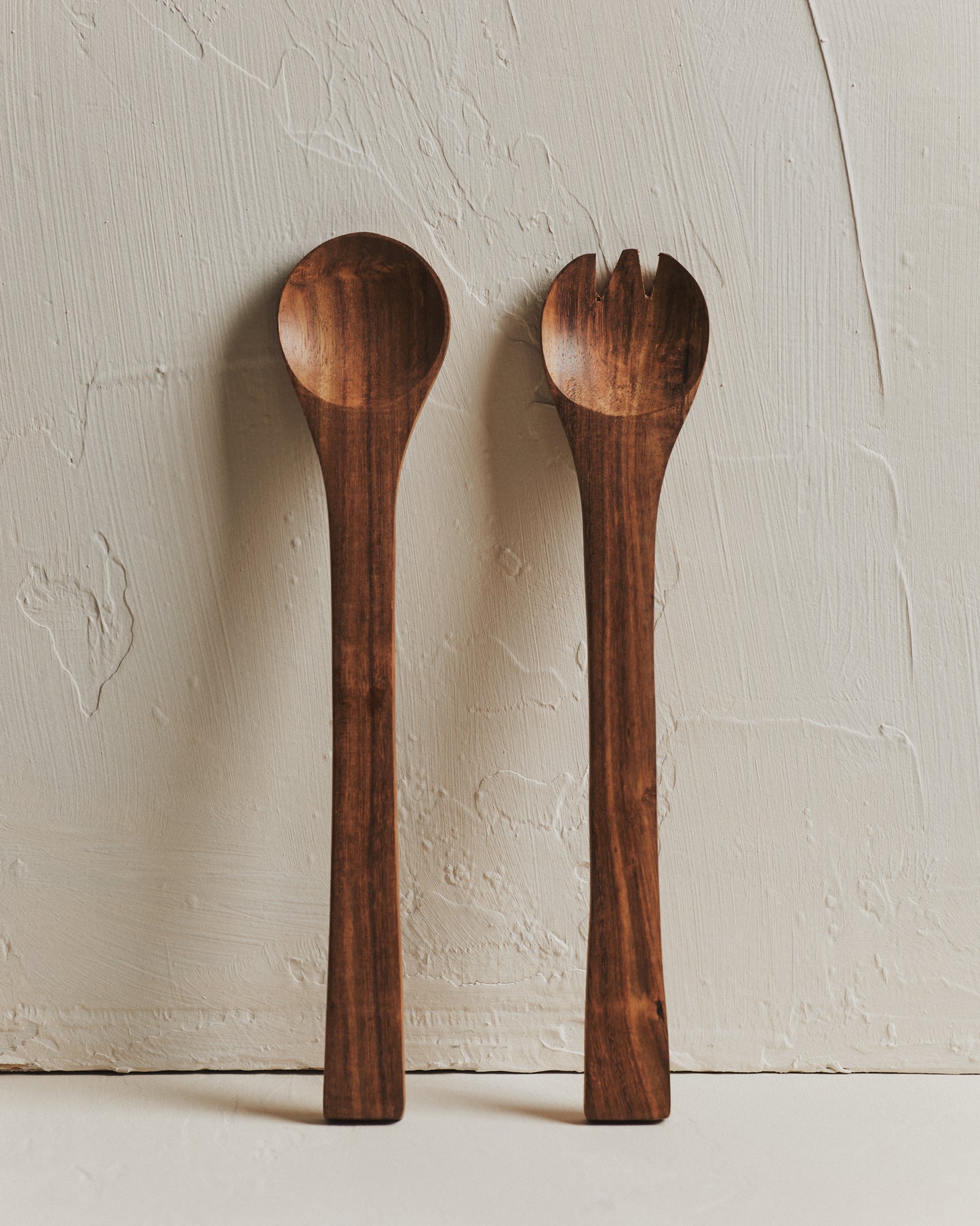 Cora Dark Wood Salad Servers