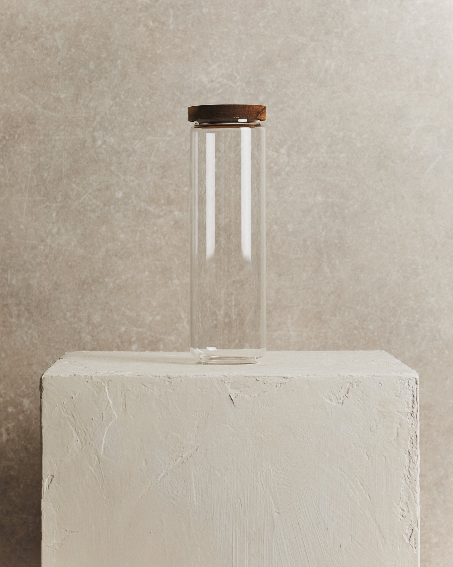 Larder Acacia Wood Glass Storage Jar | Xtra Large