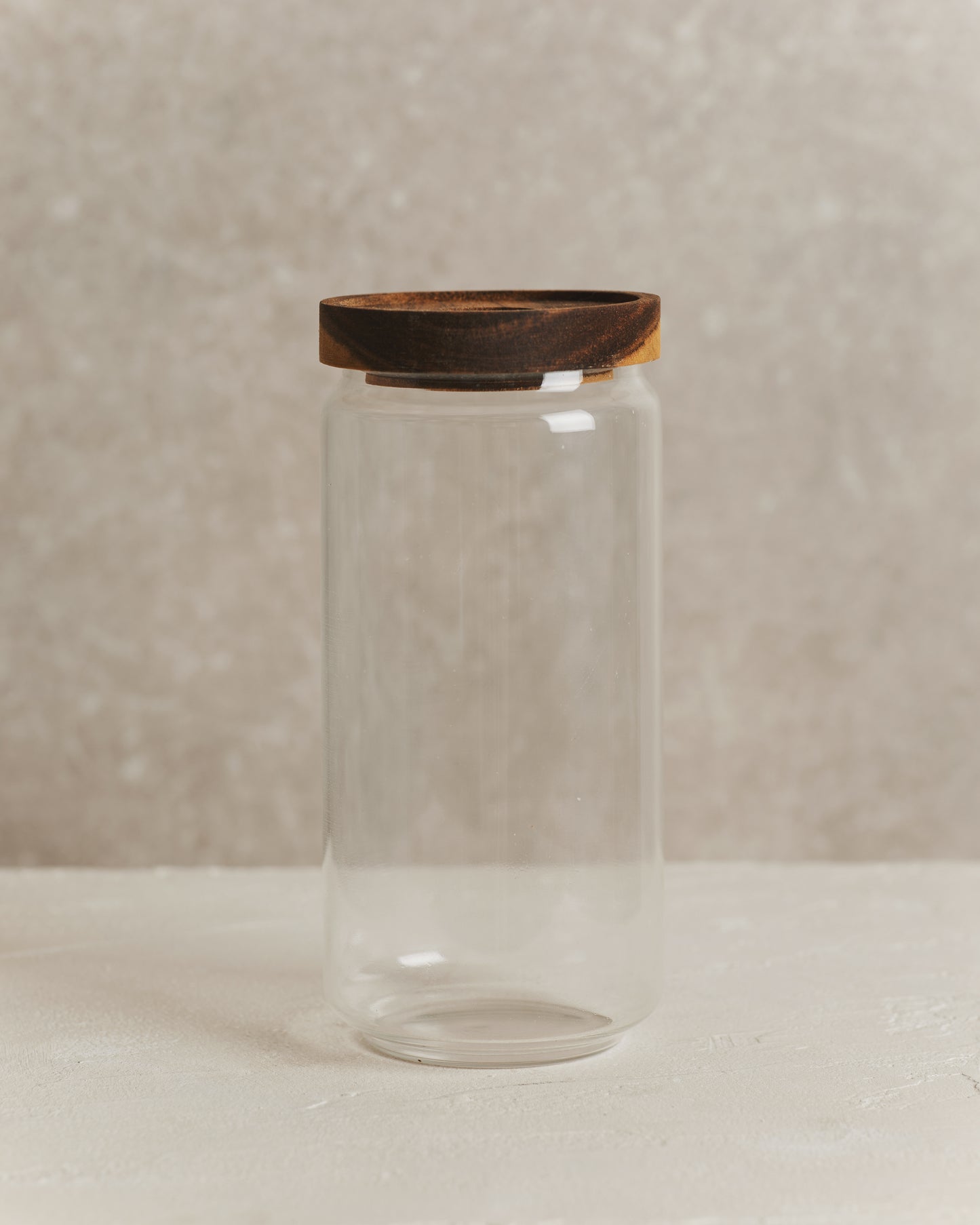 Larder Acacia Wood Glass Storage Jar | Large