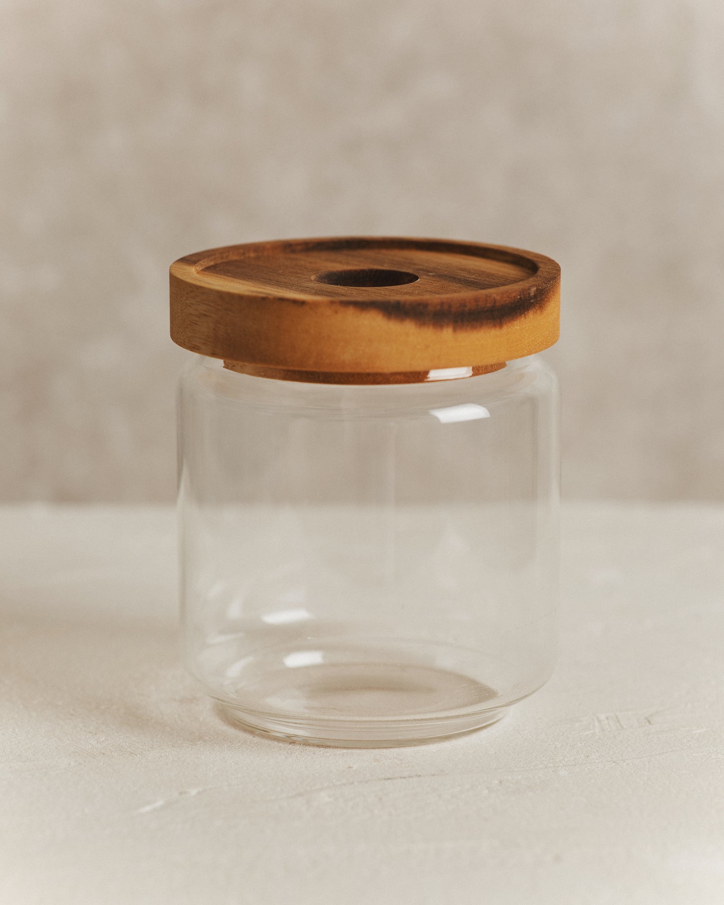 Larder Acacia Wood Glass Storage Jar | Small