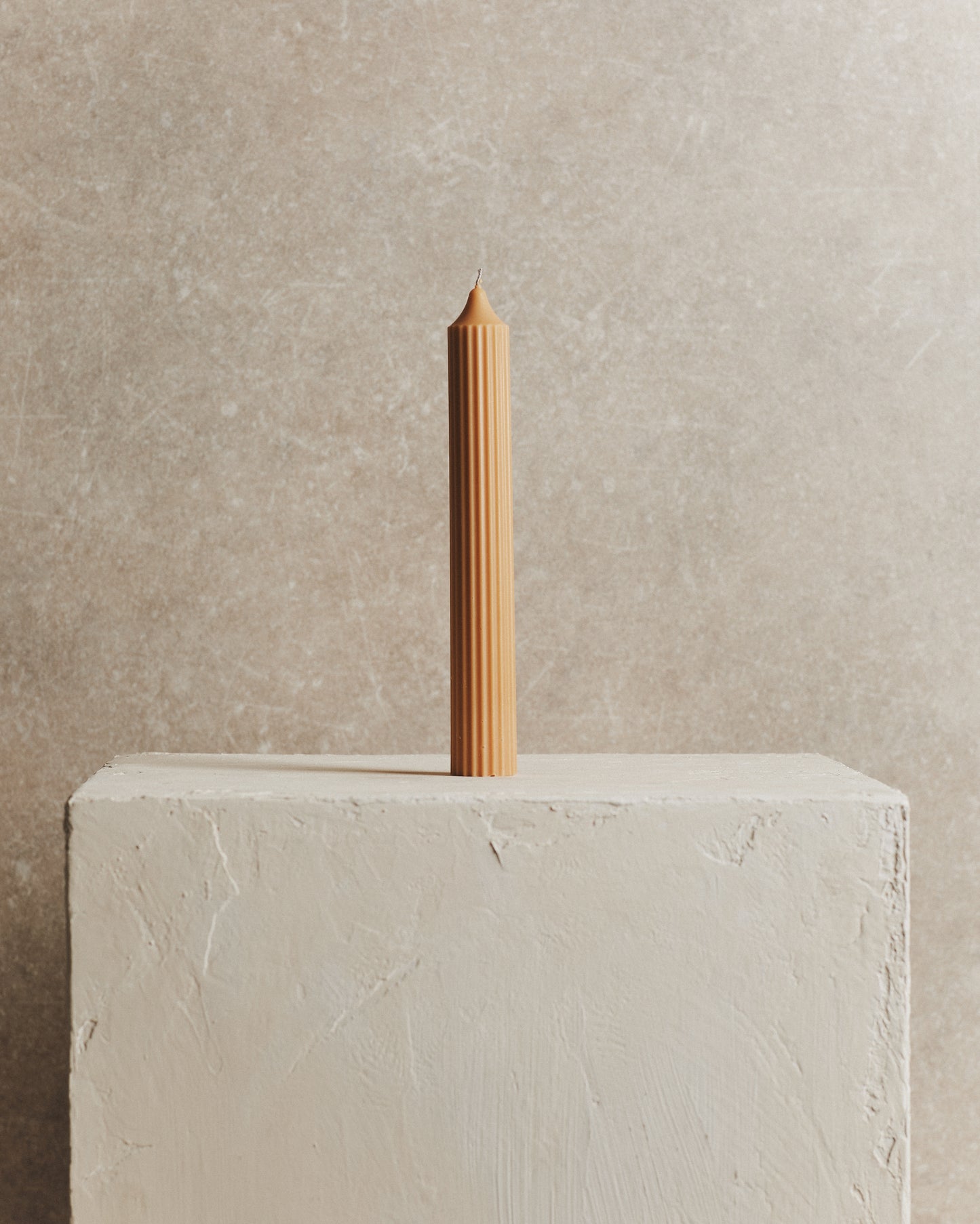 Biscuit Fluted Candle | Tall