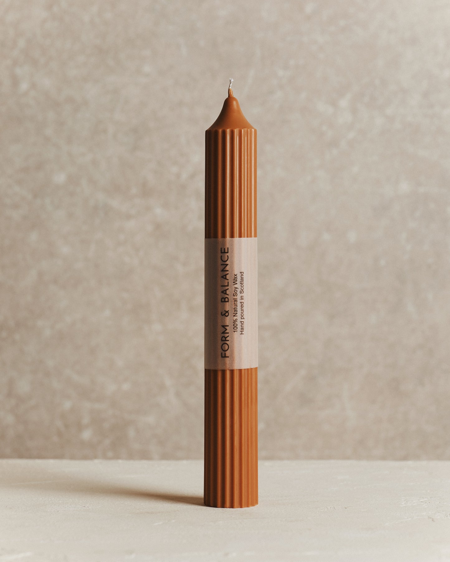 Rust Fluted Candle | Tall