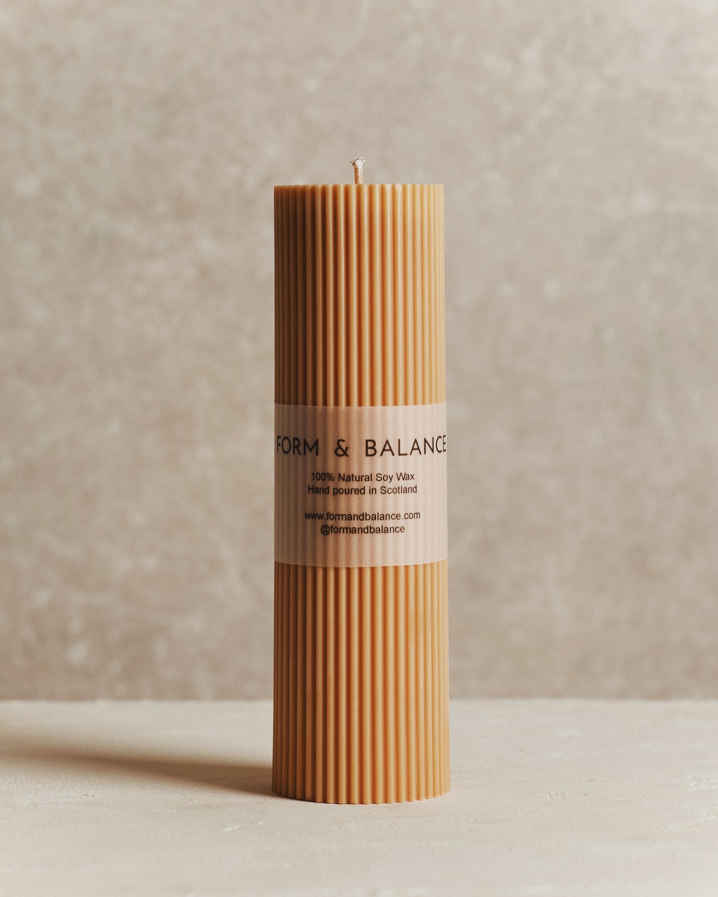 Biscuit Fluted Candle | Large
