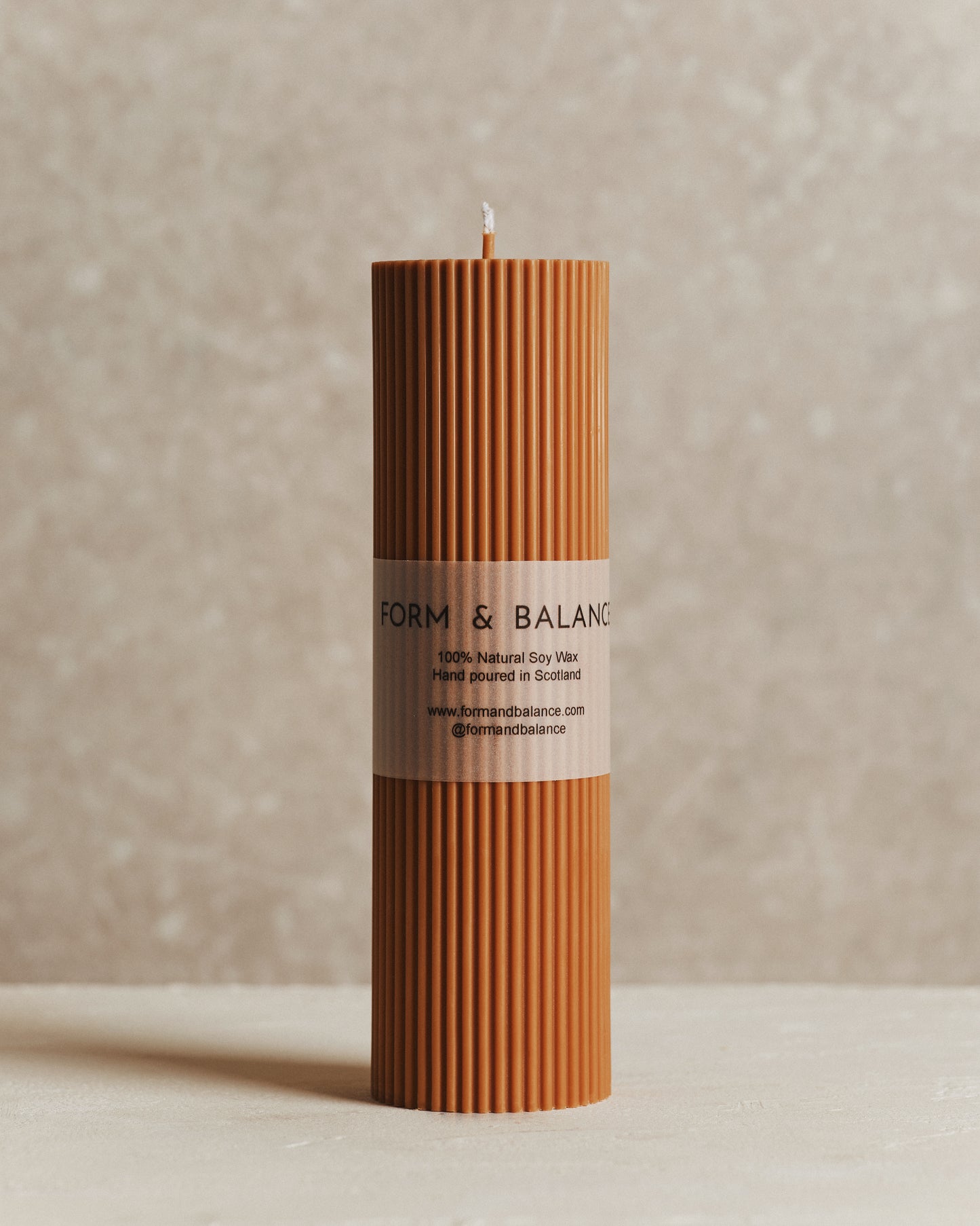 Rust Fluted Candle | Large