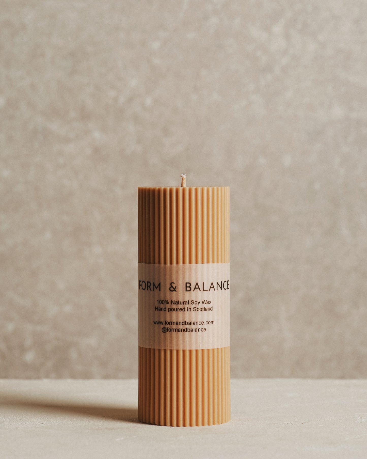 Biscuit Fluted Candle | Medium