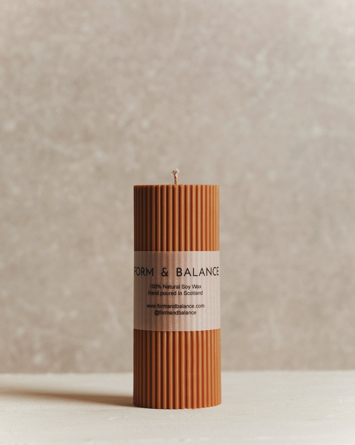 Rust Fluted Candle | Medium