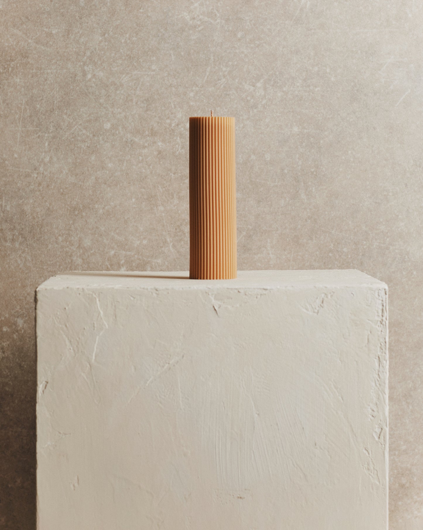 Biscuit Fluted Candle | Large