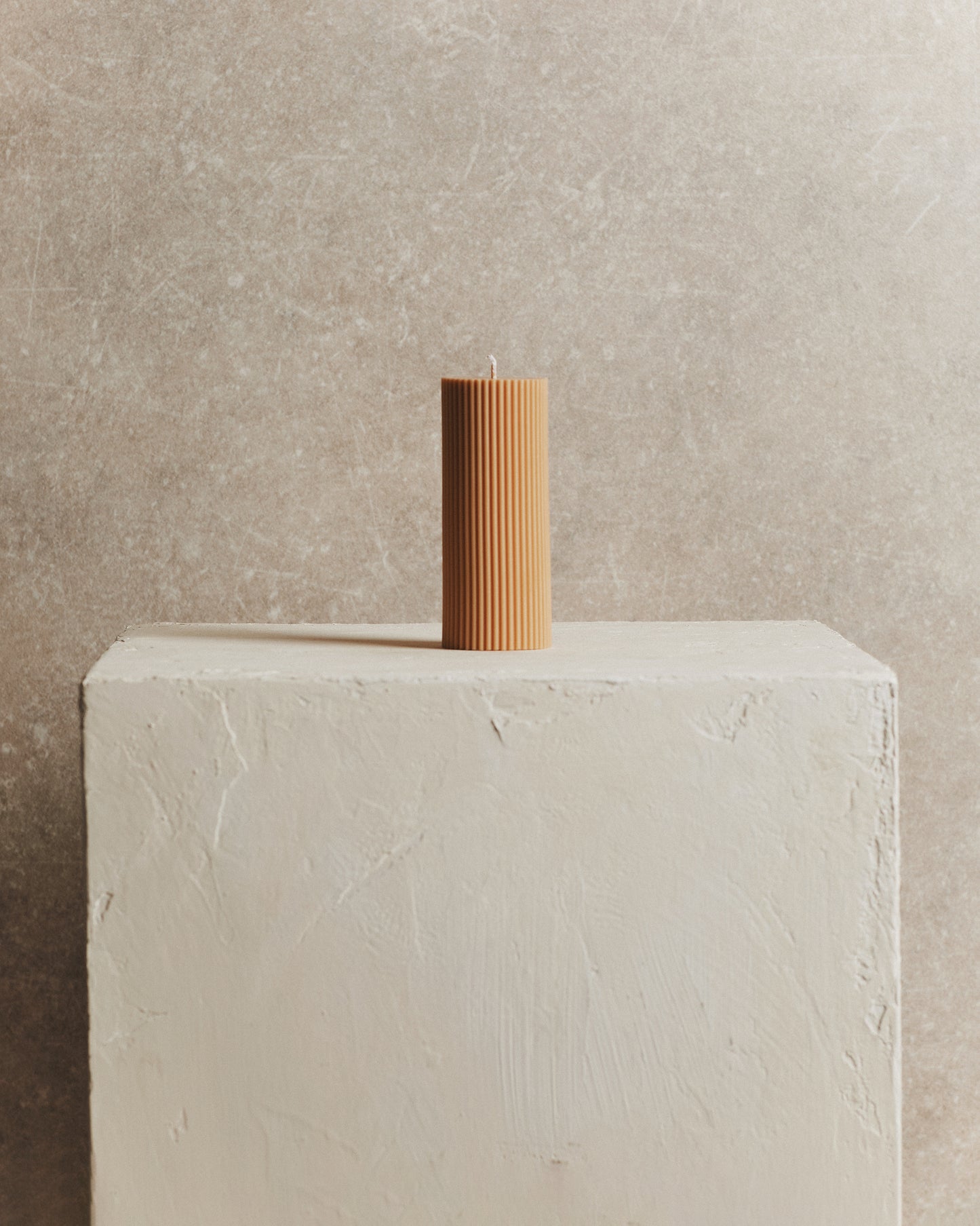 Biscuit Fluted Candle | Medium