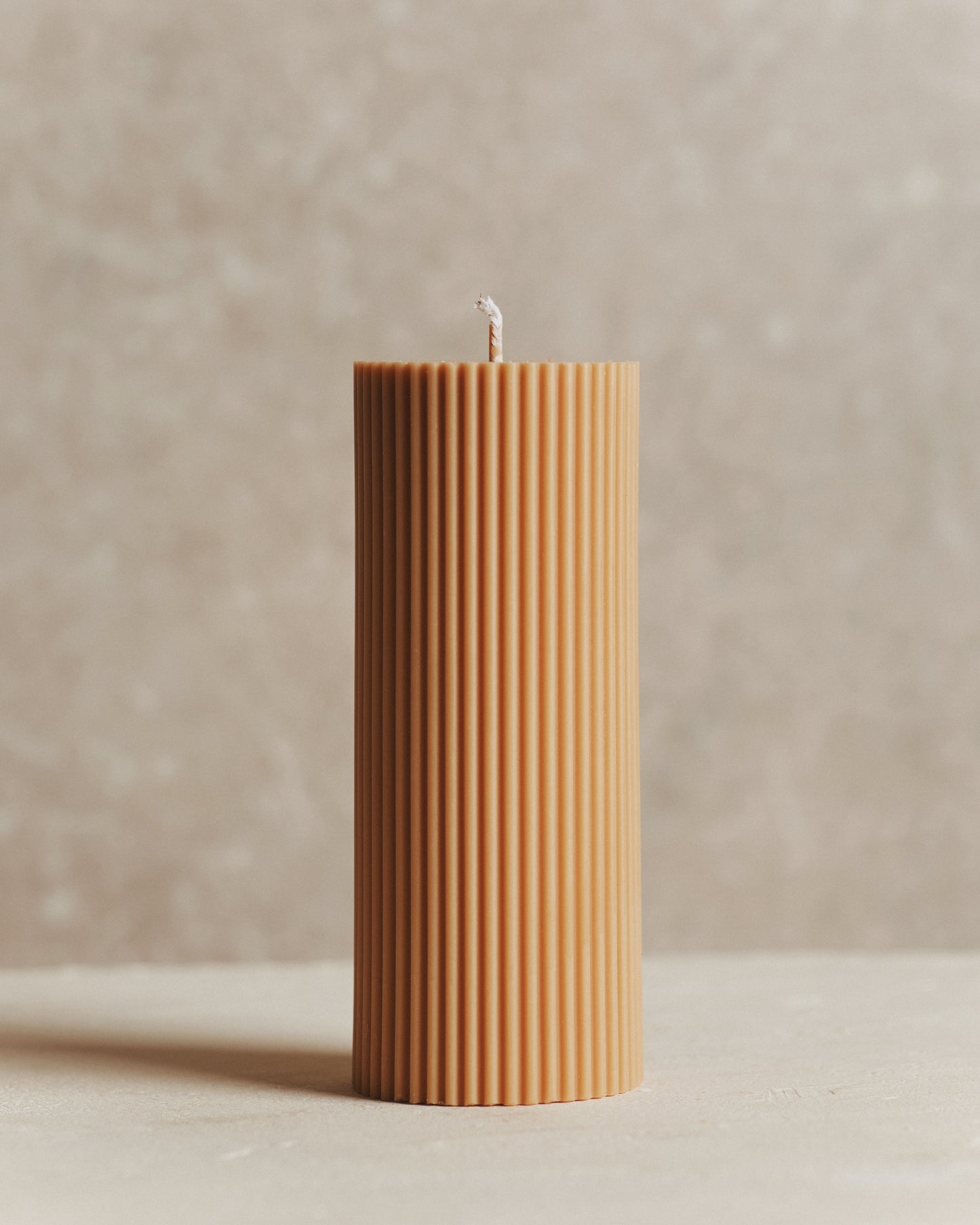 Biscuit Fluted Candle | Medium