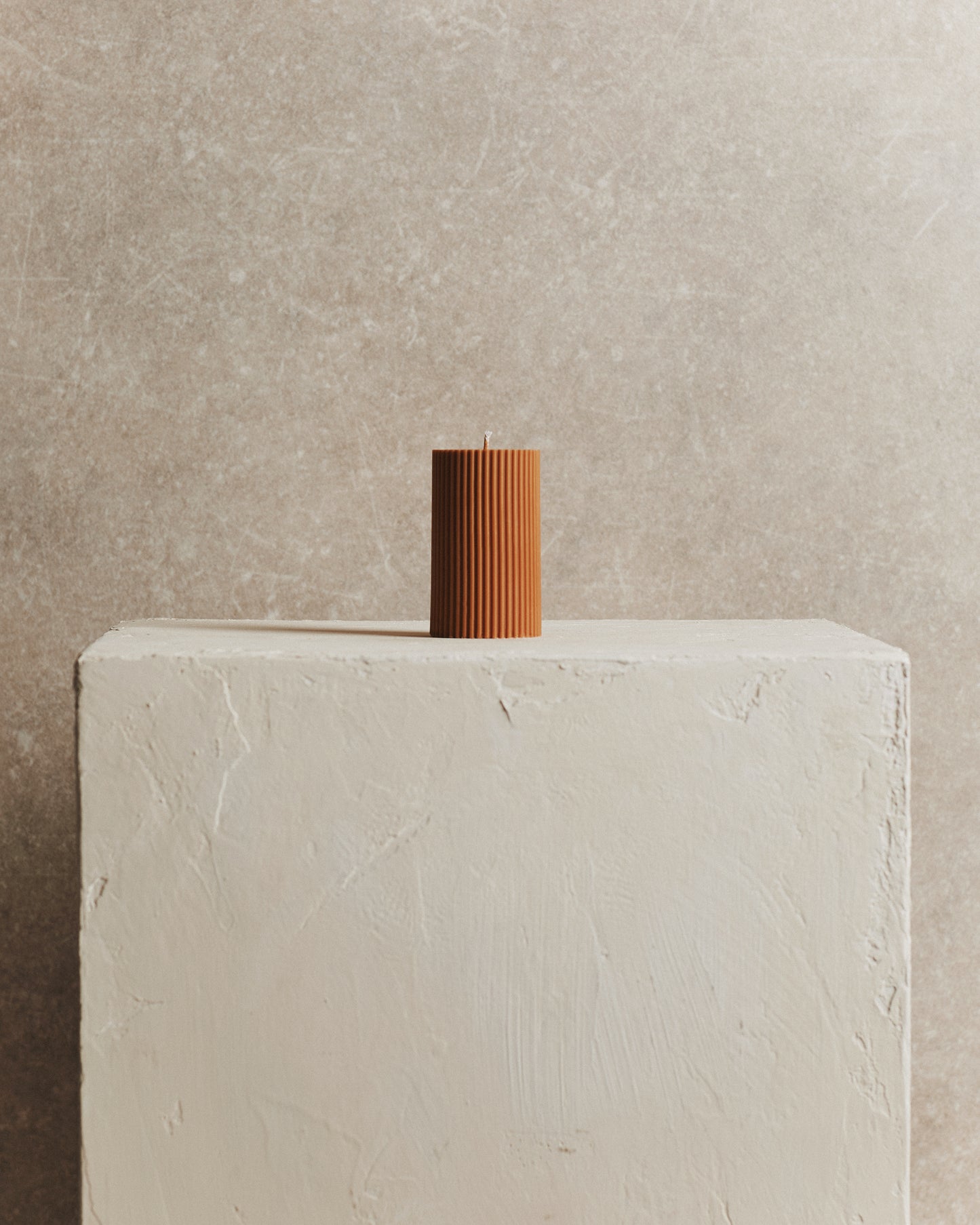 Rust Fluted Candle | Small