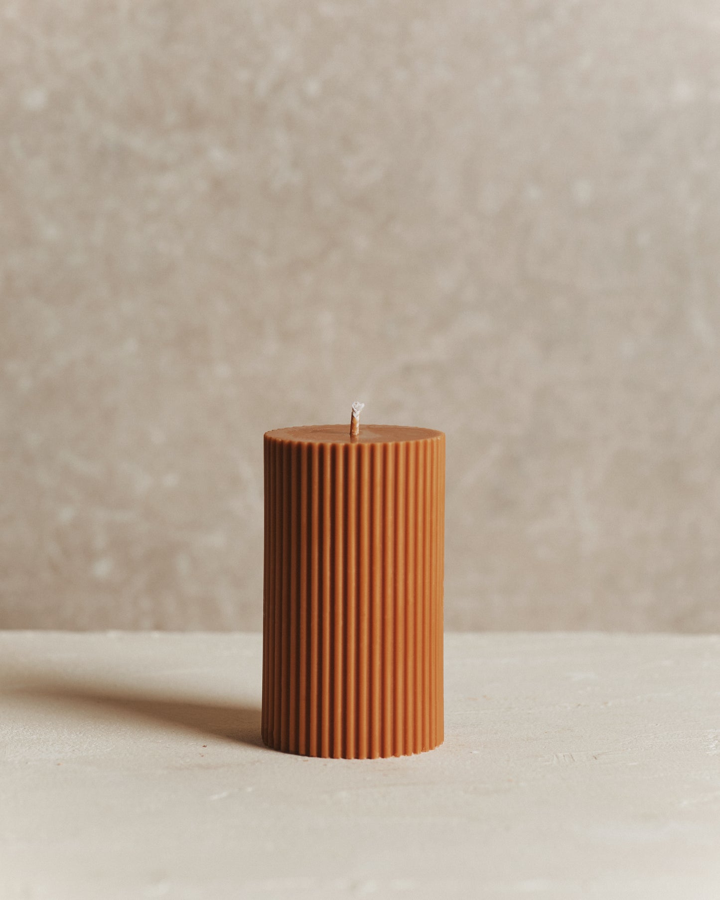 Rust Fluted Candle | Small