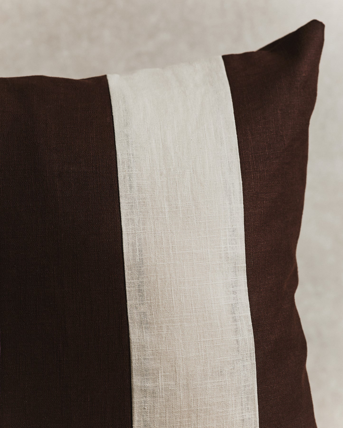 Maxi Stripe Cushion Cover | Espresso and Ecru