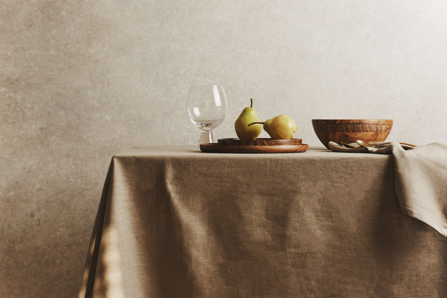 Washed Linen Table Cloth | Stone