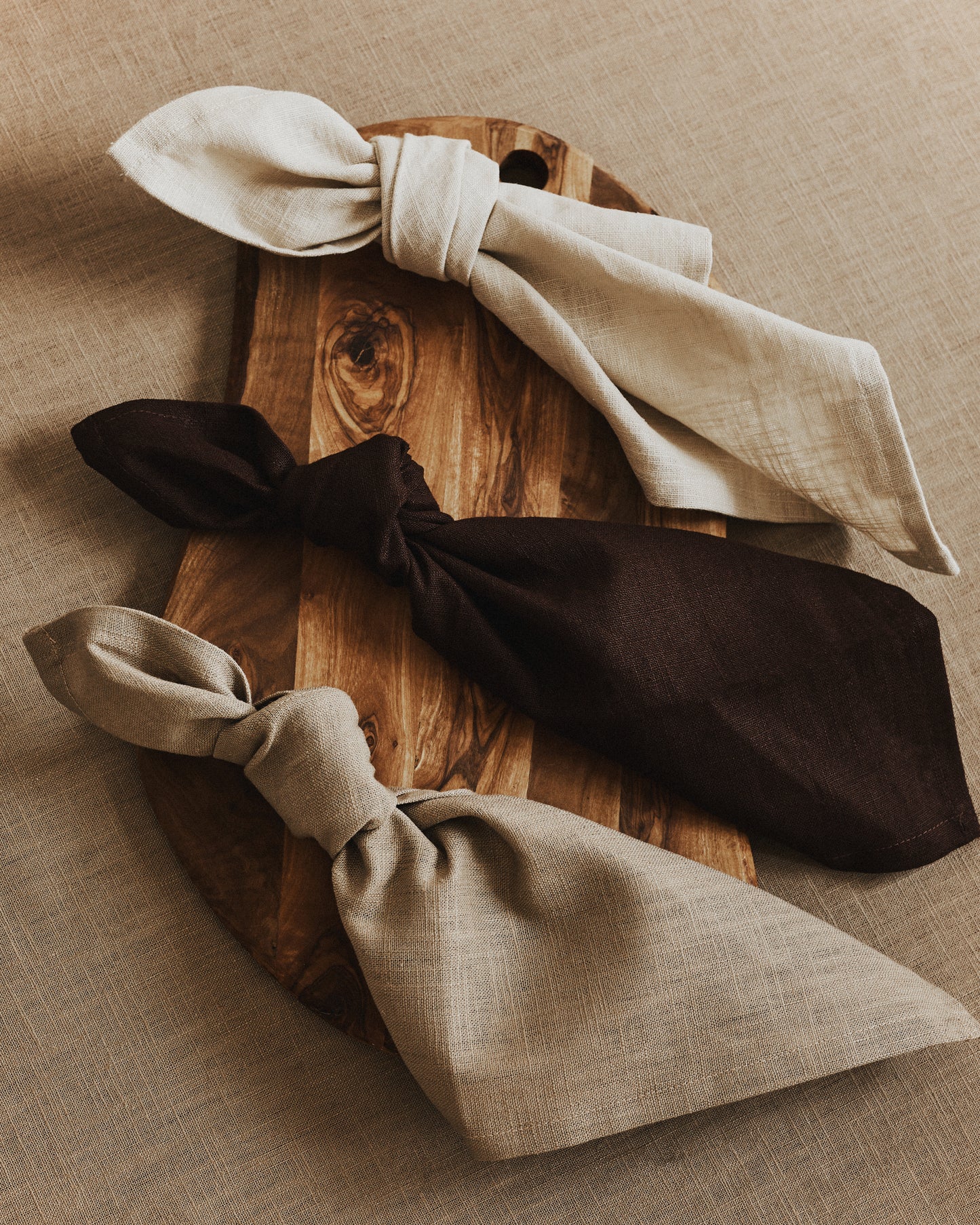 Set of 2 Washed Linen Napkins | Espresso