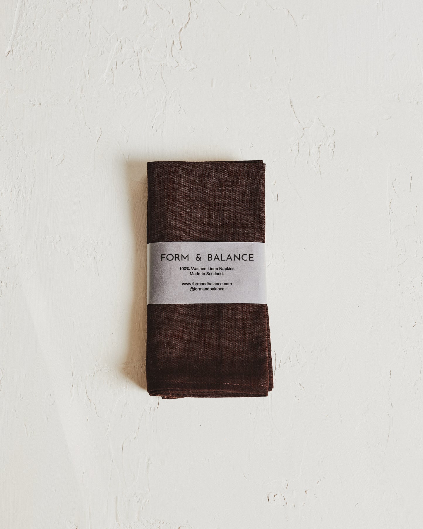 Set of 2 Washed Linen Napkins | Espresso