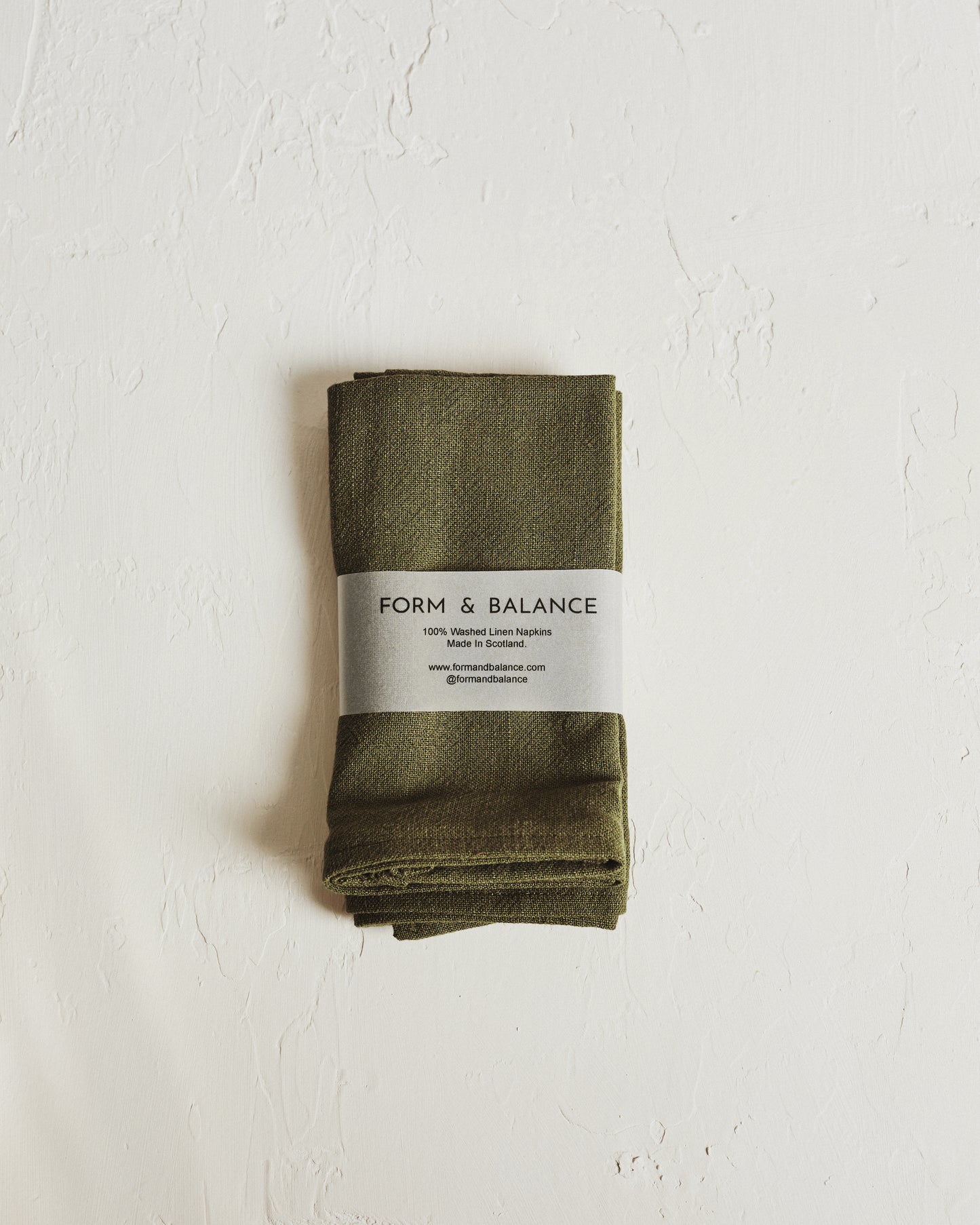 Set of 2 Washed Linen Napkins | Olive