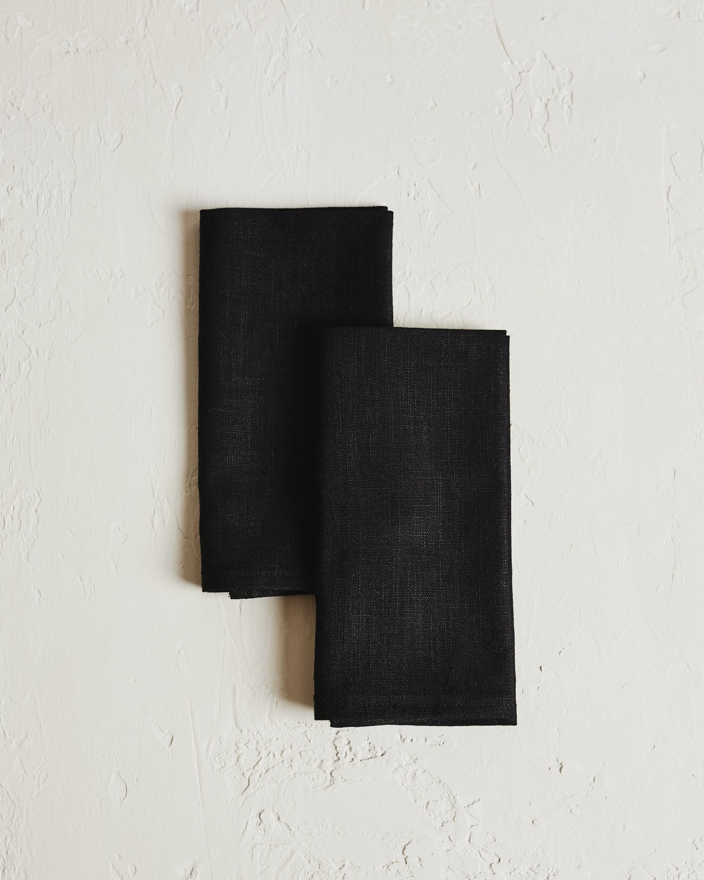 Set of 2 Washed Linen Napkins | Black
