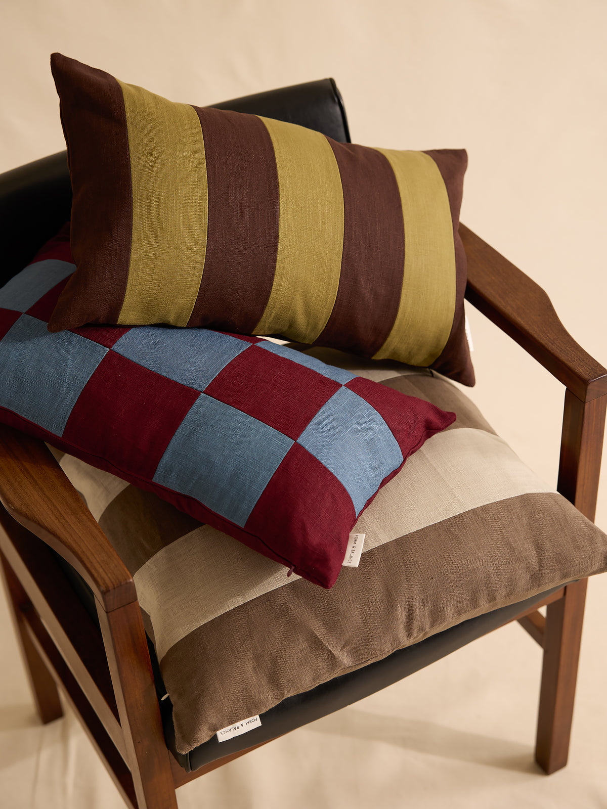 Form & Balance ramie-cotton cushion cover collection (shared product image)