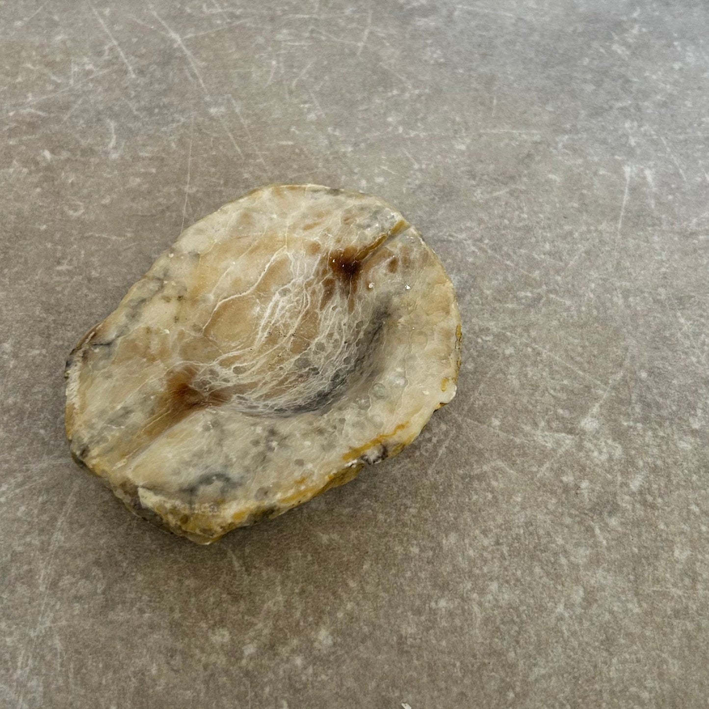 Alabaster Shaped Trinket Dish