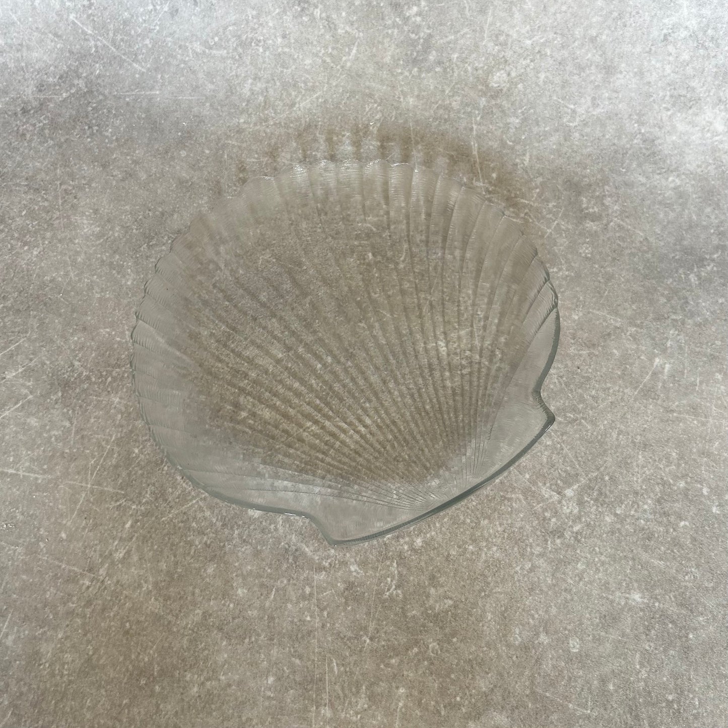 Large Vintage Glass Shell Dish