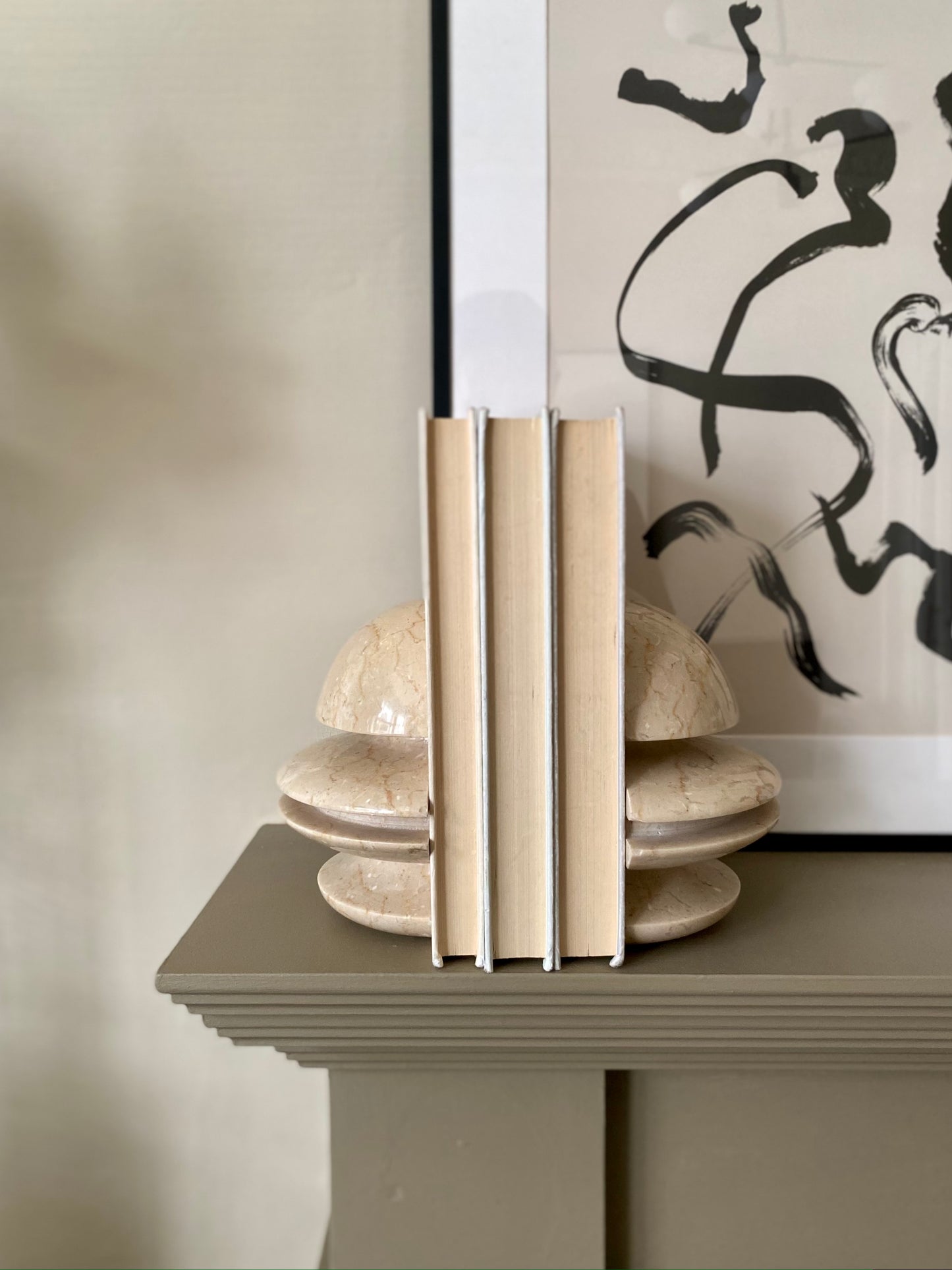 Pair of Curve Stone Bookends