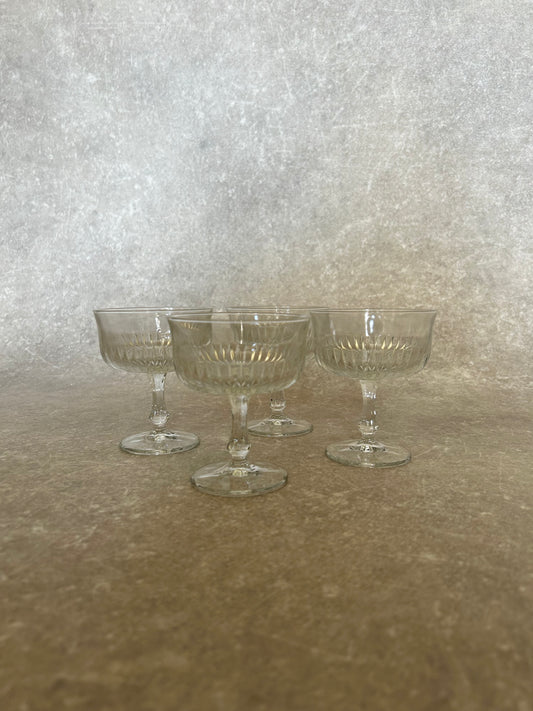 Vintage Cocktail Glasses | Set of 4