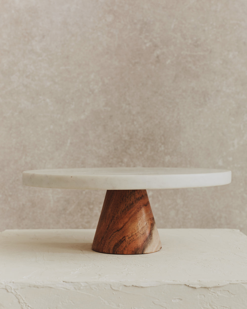 Round Norse Marble Cake Stand