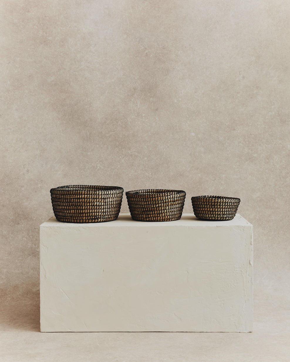 Woven Straw Baskets | Set of 3