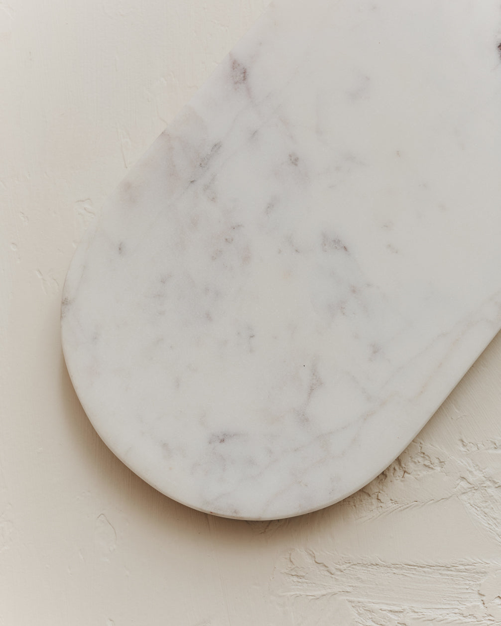 Oval Norse Marble Serving Board in White