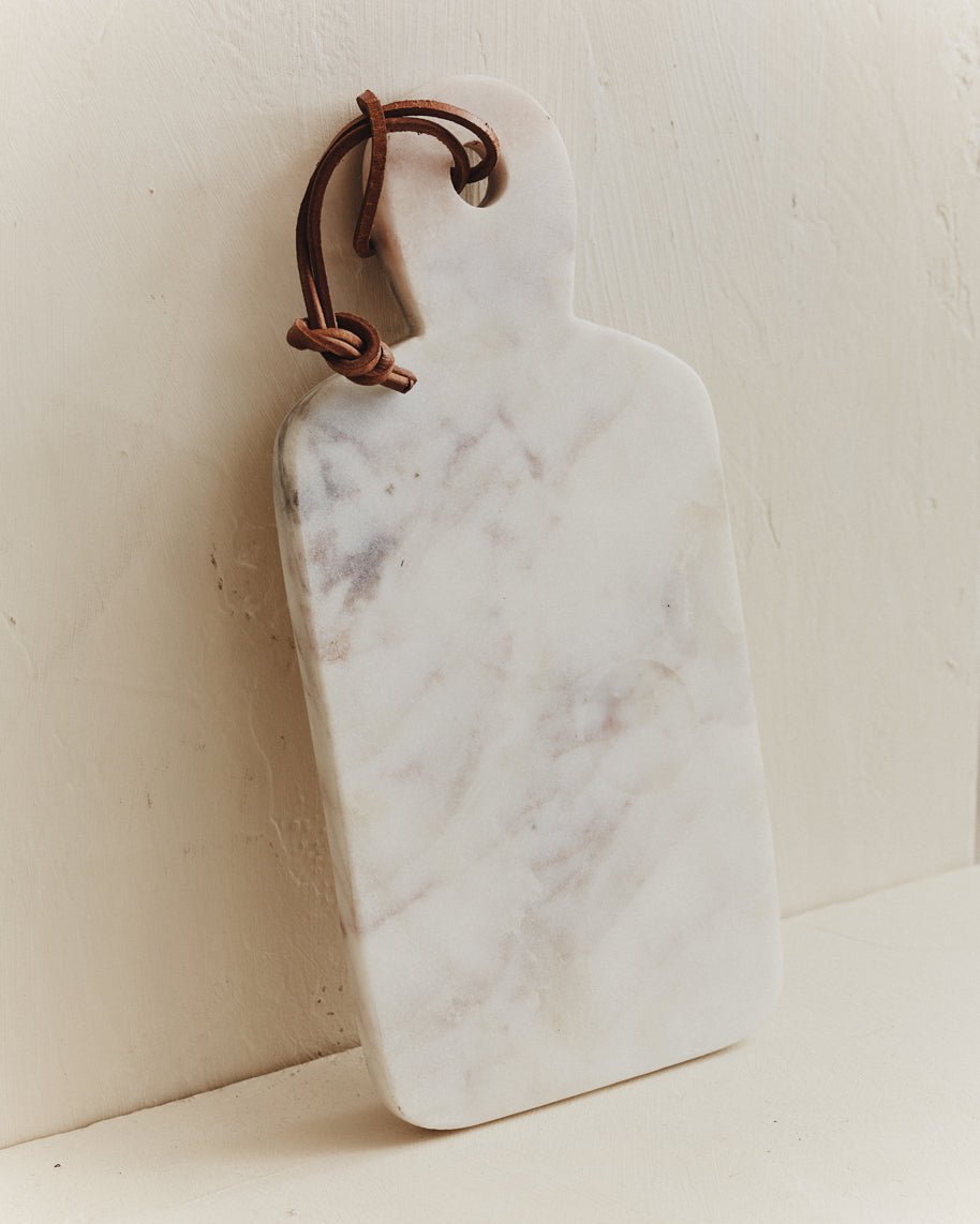Small Norse Marble Serving Board in White