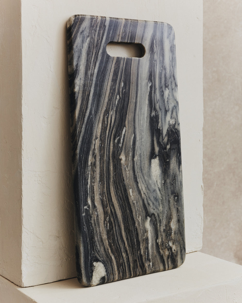 Norse Marble Rectangular Serving Board in Grey