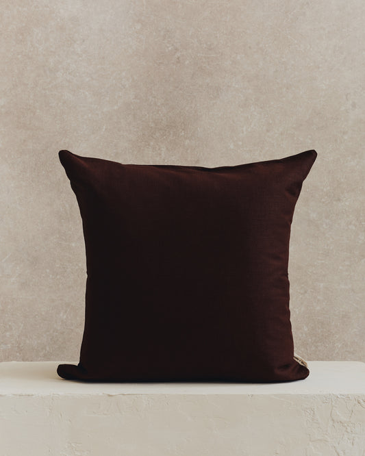 Plain Linen Cushion Cover | Espresso