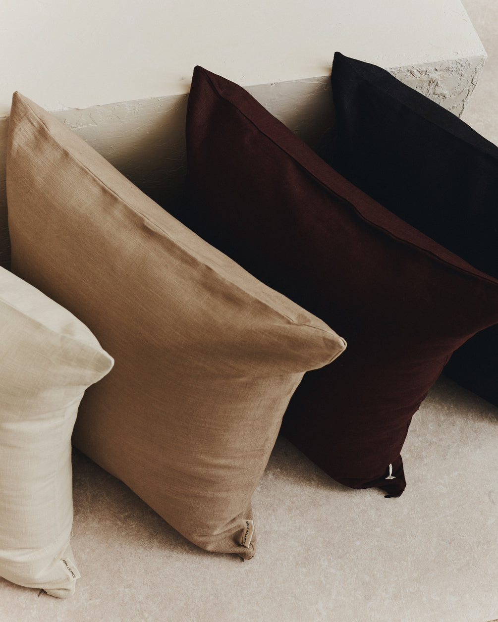 Plain Linen Cushion Cover | Stone